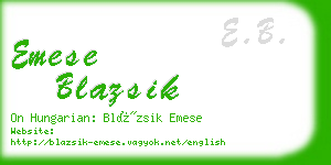 emese blazsik business card